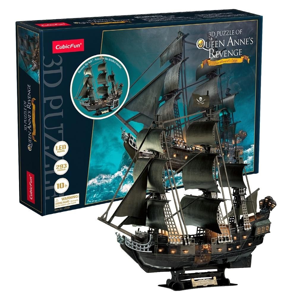 Queen Anne's Revenge LED, Új! 3D puzzle nagy