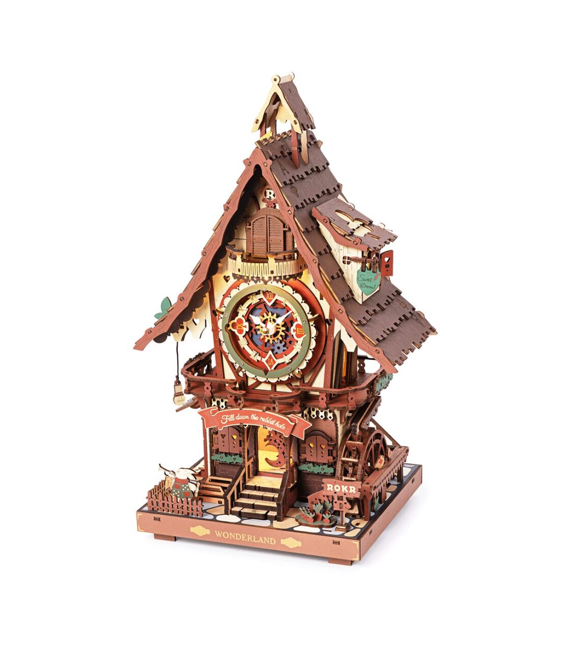 Kakukkos óra színes 3D Puzzle mechanikus
