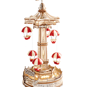 Ejtőernyős torony körhinta mechanikus music box